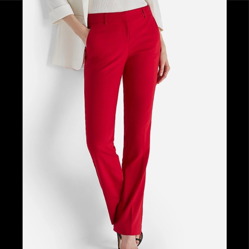 Express Columnist Mid Rise Slim Leg Pant